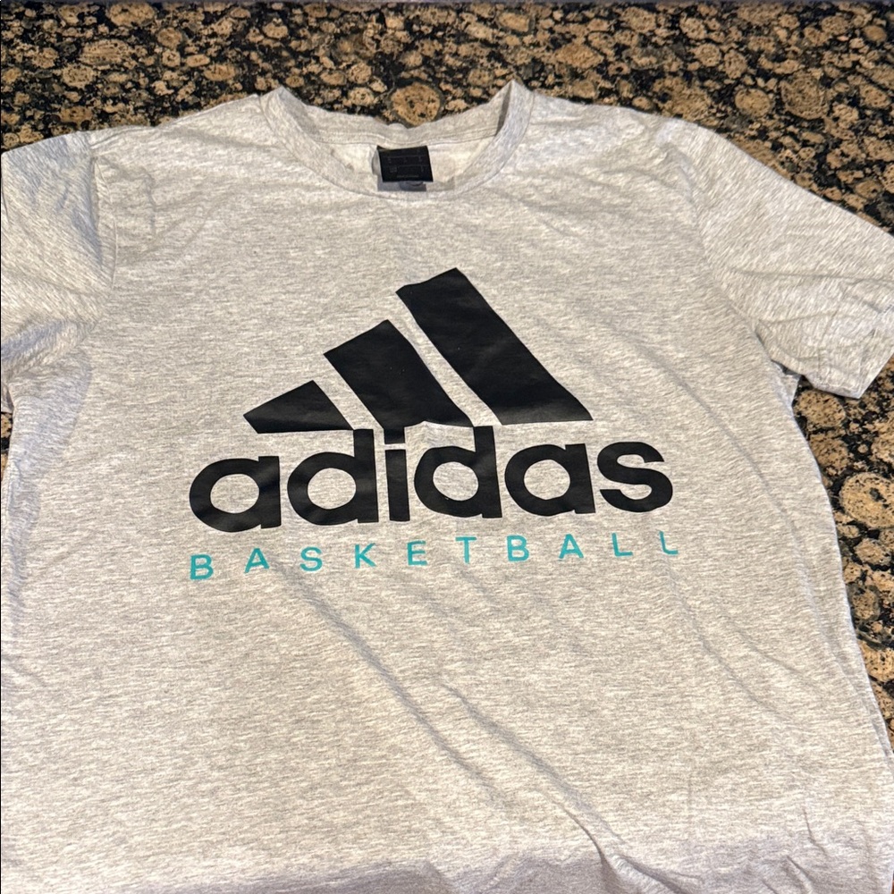 Adidas Heather Gray Basketball Tee